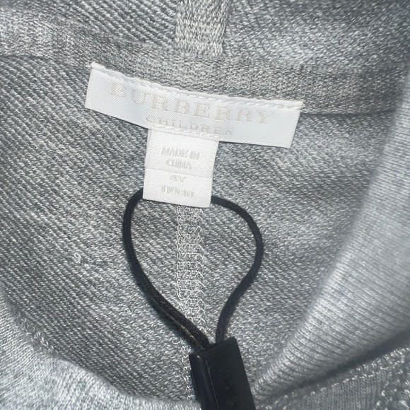 Burberry Children Grey Hoodie 4Y NWT Unisex - Picture 7 of 12